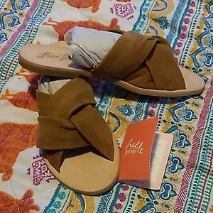 Free People Rio Vista Leather Slide Sandals